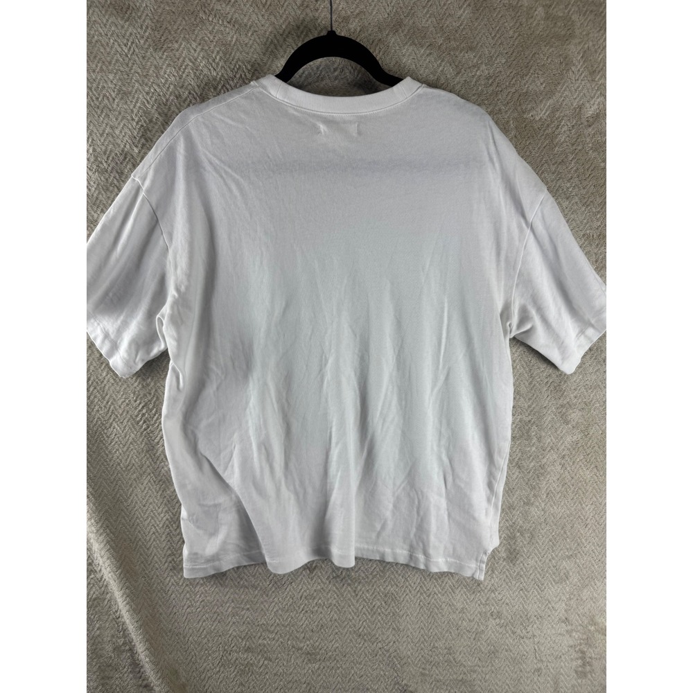 Madewell Womens White Cotton Crewneck Pocket T-Shirt Relaxed Fit Size M 2046 - Picture 3 of 8
